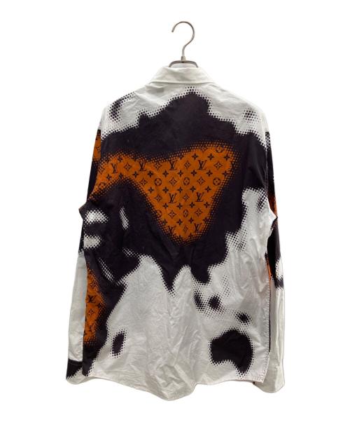 LOUIS VUITTON（ルイ ヴィトン）LOUIS VUITTON (ルイ ヴィトン) LOUIS VUITTON/長袖シャツモノグラム グラデーション ホワイト×ブラウン サイズ:Lの古着・服飾アイテム