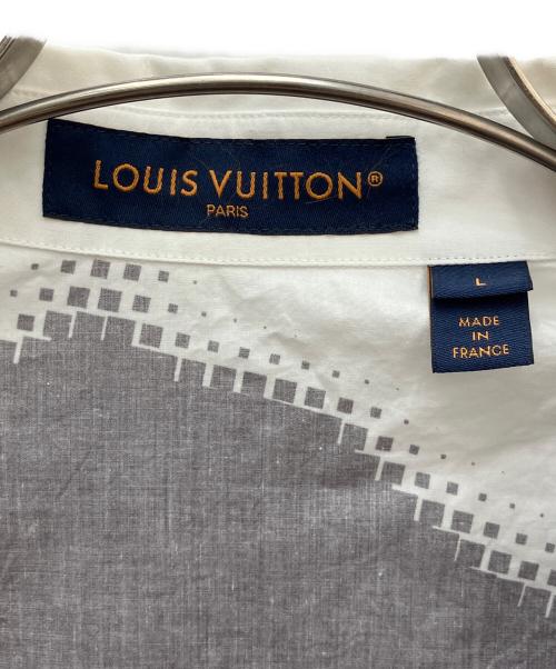 LOUIS VUITTON（ルイ ヴィトン）LOUIS VUITTON (ルイ ヴィトン) LOUIS VUITTON/長袖シャツモノグラム グラデーション ホワイト×ブラウン サイズ:Lの古着・服飾アイテム