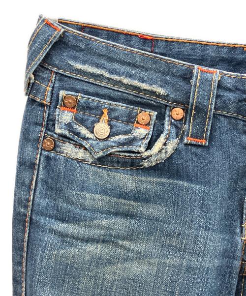 TRUE RELIGION（トゥルー レリジョン）TRUE RELIGION (トゥルー レリジョン) ダメージデニムフレアパンツ インディゴ サイズ:SIZE 25の古着・服飾アイテム