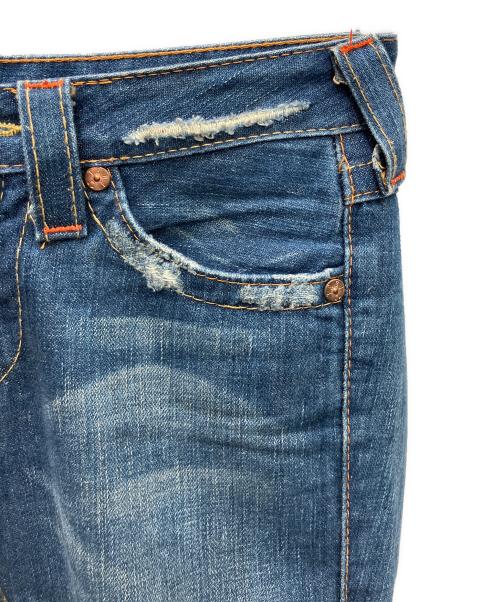 TRUE RELIGION（トゥルー レリジョン）TRUE RELIGION (トゥルー レリジョン) ダメージデニムフレアパンツ インディゴ サイズ:SIZE 25の古着・服飾アイテム