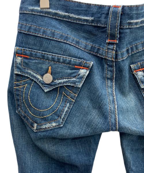 TRUE RELIGION（トゥルー レリジョン）TRUE RELIGION (トゥルー レリジョン) ダメージデニムフレアパンツ インディゴ サイズ:SIZE 25の古着・服飾アイテム