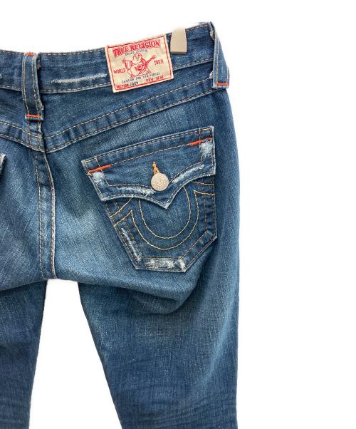 TRUE RELIGION（トゥルー レリジョン）TRUE RELIGION (トゥルー レリジョン) ダメージデニムフレアパンツ インディゴ サイズ:SIZE 25の古着・服飾アイテム