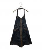 BURBERRY BLUE LABELバーバリー ブルー レーベル）の古着「ホルターネックデニムワンピース」｜インディゴ
