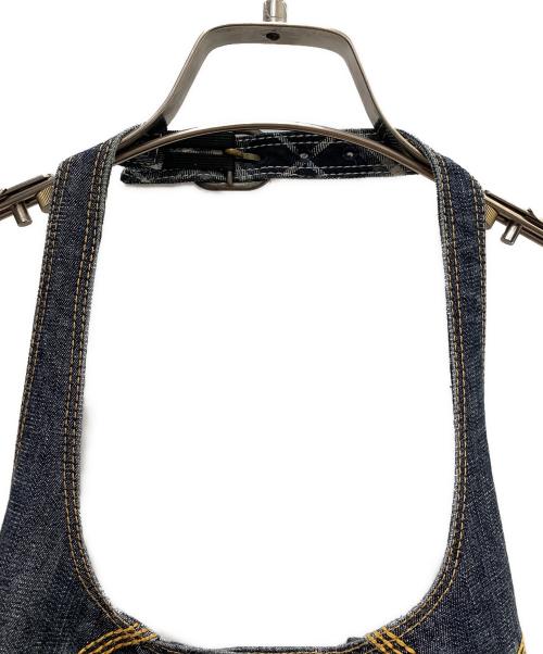 BURBERRY BLUE LABEL（バーバリー ブルー レーベル）BURBERRY BLUE LABEL (バーバリー ブルー レーベル) ホルターネックデニムワンピース インディゴ サイズ:38の古着・服飾アイテム