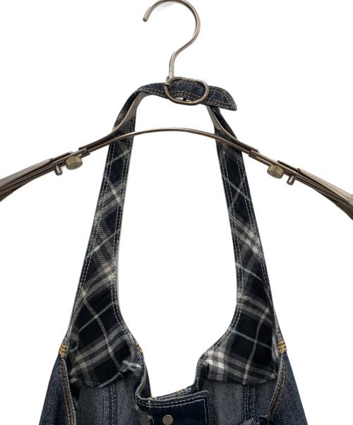 BURBERRY BLUE LABEL（バーバリー ブルー レーベル）BURBERRY BLUE LABEL (バーバリー ブルー レーベル) ホルターネックデニムワンピース インディゴ サイズ:38の古着・服飾アイテム