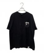 stussyステューシー）の古着「半袖カットソー」｜ブラック