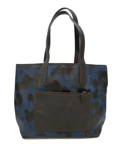 COACH（コーチ）COACH (コーチ) トートバッグ ブルー×ブラックの古着・服飾アイテム