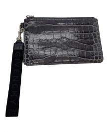 GIVENCHY（ジバンシィ）の古着「クロコダイル型押しミニクラッチバッグ」｜グレー