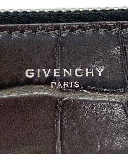GIVENCHY（ジバンシィ）GIVENCHY (ジバンシィ) クロコダイル型押しミニクラッチバッグ グレーの古着・服飾アイテム