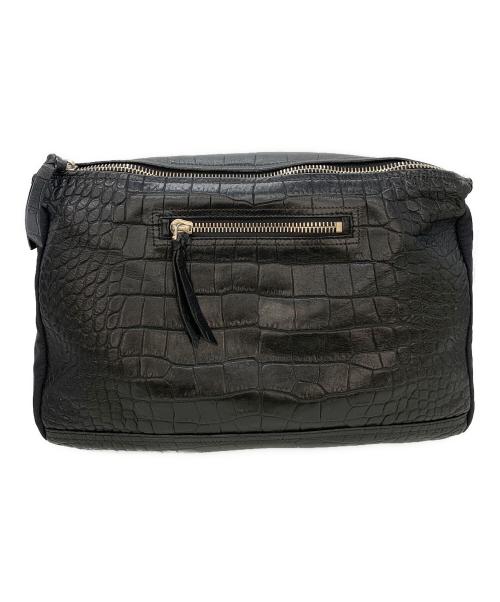 GIVENCHY（ジバンシィ）GIVENCHY (ジバンシィ) レザーメッセンジャーバッグ ブラックの古着・服飾アイテム