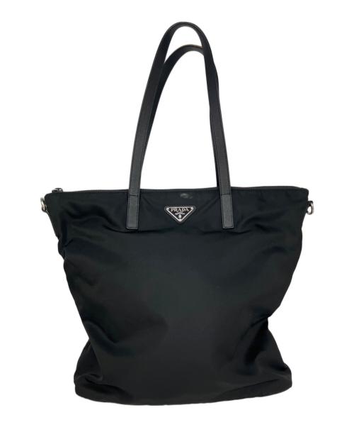 PRADA（プラダ）PRADA (プラダ) ナイロントートバッグ ブラックの古着・服飾アイテム