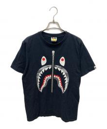 BAPE BY A BATHING APE（ベイプバイアベイシングエイプ）の古着「ハニカム カモ シャーク Tシャツ」｜ブラック