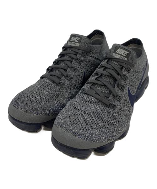 NIKE（ナイキ）NIKE (ナイキ) AIR VAPORMAX FLYKNIT グレー×ネイビー サイズ:US8.5の古着・服飾アイテム