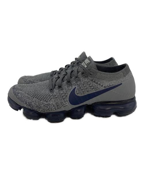 NIKE（ナイキ）NIKE (ナイキ) AIR VAPORMAX FLYKNIT グレー×ネイビー サイズ:US8.5の古着・服飾アイテム