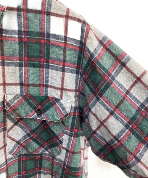 PERMA-PREST（パーマプレスト）PERMA-PREST (パーマプレスト) 長袖シャツ グレー×グリーン サイズ:Lの古着・服飾アイテム