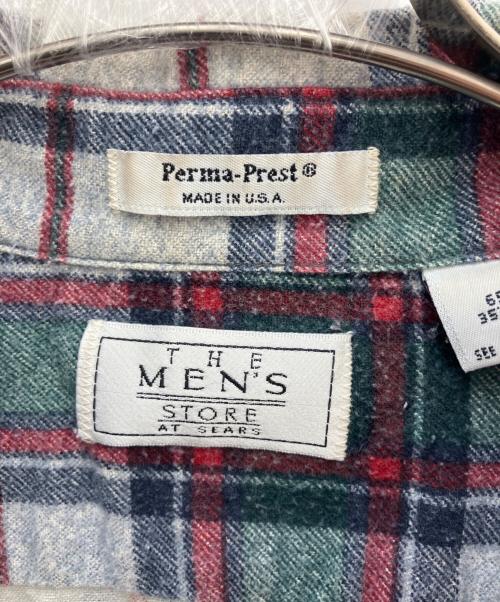 PERMA-PREST（パーマプレスト）PERMA-PREST (パーマプレスト) 長袖シャツ グレー×グリーン サイズ:Lの古着・服飾アイテム