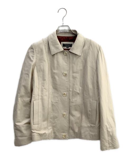 tuvalu（ツバル）tuvalu (ツバル) レザージャケット ホワイト サイズ:88の古着・服飾アイテム