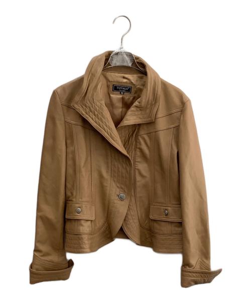 tuvalu（ツバル）tuvalu (ツバル) レザージャケット ブラウン サイズ:88の古着・服飾アイテム