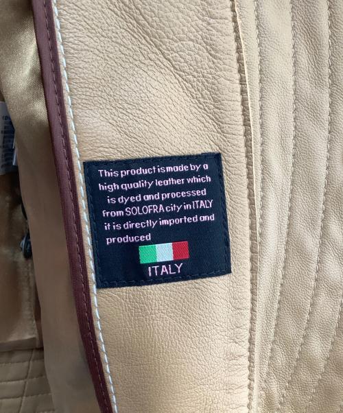 tuvalu（ツバル）tuvalu (ツバル) レザージャケット ブラウン サイズ:88の古着・服飾アイテム