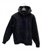 NIKE×SUPREMEナイキ×シュプリーム）の古着「NIKE×Supreme Leather Applique Hooded Sweats」｜ブラック