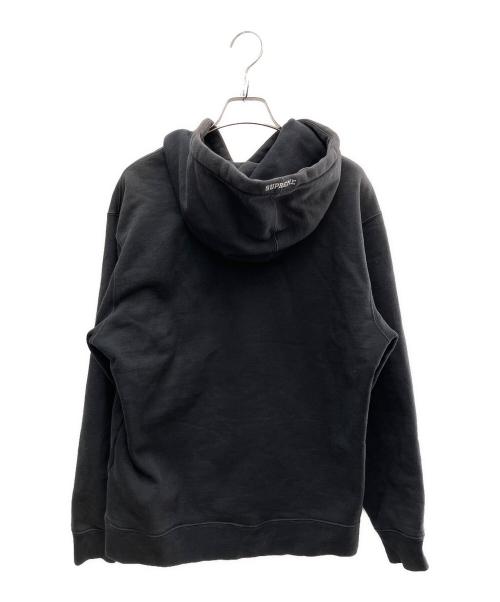 NIKE（ナイキ）NIKE (ナイキ) SUPREME (シュプリーム) NIKE×Supreme Leather Applique Hooded Sweats ブラック サイズ:Ｍの古着・服飾アイテム