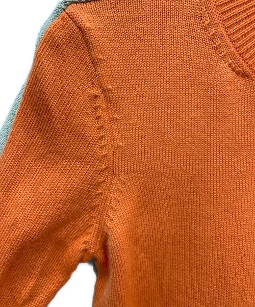 BURBERRY LONDON（バーバリーロンドン）BURBERRY LONDON (バーバリーロンドン) 薄手ニット オレンジ×ブラウン サイズ:150ｃｍの古着・服飾アイテム