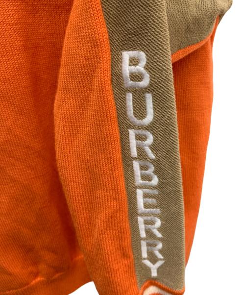 BURBERRY LONDON（バーバリーロンドン）BURBERRY LONDON (バーバリーロンドン) 薄手ニット オレンジ×ブラウン サイズ:150ｃｍの古着・服飾アイテム