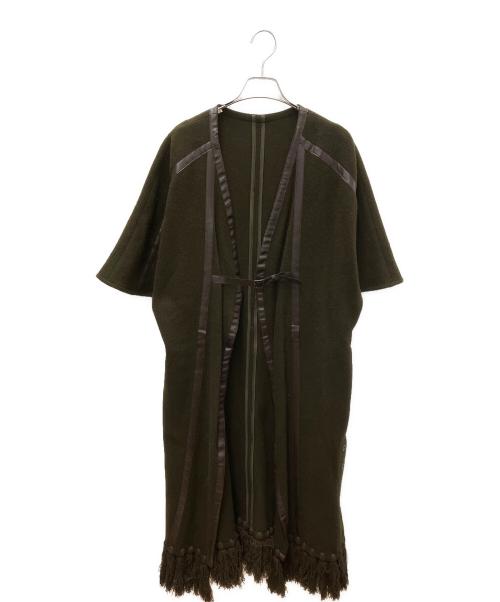Ameri（アメリ）AMERI (アメリ) コート カーキ×ブラウン サイズ:FREEの古着・服飾アイテム