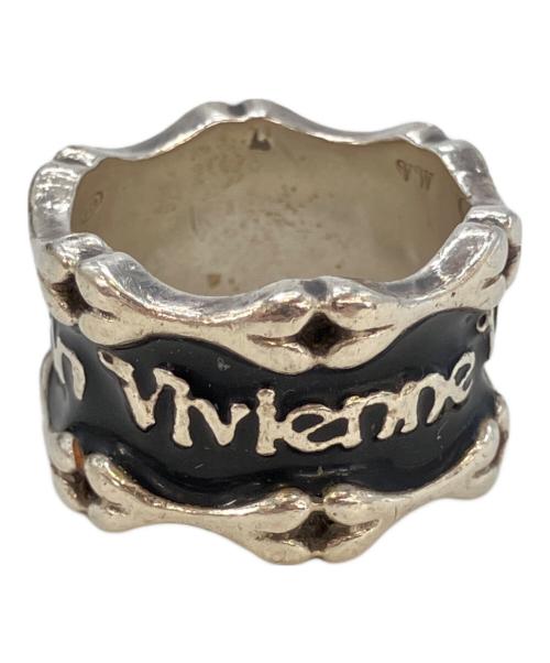 Vivienne Westwood（ヴィヴィアンウエストウッド）Vivienne Westwood (ヴィヴィアンウエストウッド) ボーンリング ブラック×シルバー サイズ:17号の古着・服飾アイテム
