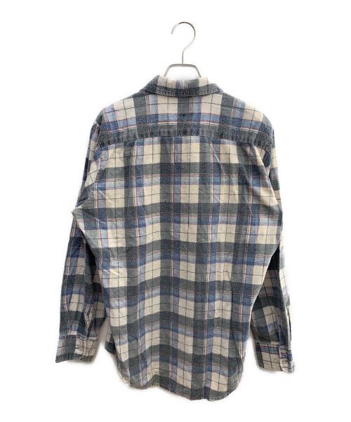 country squire（カントリー・スクワイア）country squire (カントリー・スクワイア) 長袖シャツ グレー×ブルー サイズ:Ｍの古着・服飾アイテム