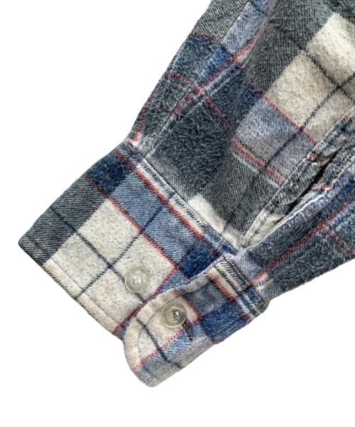 country squire（カントリー・スクワイア）country squire (カントリー・スクワイア) 長袖シャツ グレー×ブルー サイズ:Ｍの古着・服飾アイテム