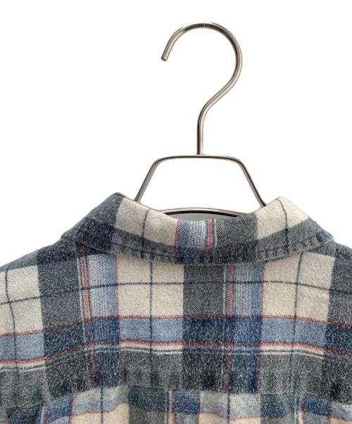 country squire（カントリー・スクワイア）country squire (カントリー・スクワイア) 長袖シャツ グレー×ブルー サイズ:Ｍの古着・服飾アイテム