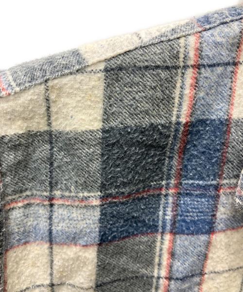 country squire（カントリー・スクワイア）country squire (カントリー・スクワイア) 長袖シャツ グレー×ブルー サイズ:Ｍの古着・服飾アイテム