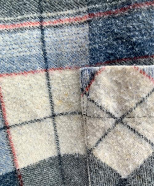 country squire（カントリー・スクワイア）country squire (カントリー・スクワイア) 長袖シャツ グレー×ブルー サイズ:Ｍの古着・服飾アイテム