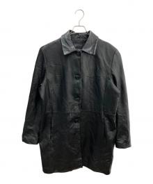 COLEBROOK&CO（コールブルック）の古着「レザーコート」｜ブラック
