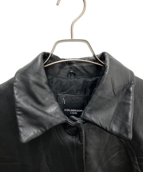 COLEBROOK&CO（コールブルック）COLEBROOK&CO (コールブルック) レザーコート ブラック サイズ:XLの古着・服飾アイテム