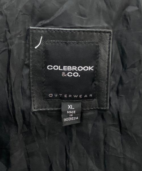 COLEBROOK&CO（コールブルック）COLEBROOK&CO (コールブルック) レザーコート ブラック サイズ:XLの古着・服飾アイテム