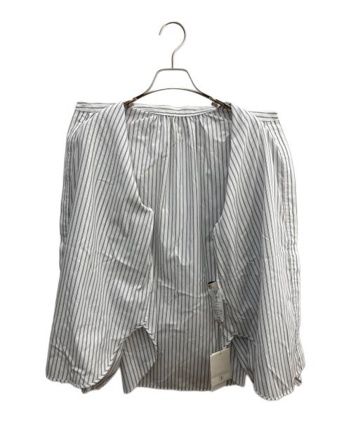 journal standard L'essage（ジャーナルスタンダード レサージュ）journal standard L'essage (ジャーナルスタンダード レサージュ) 長袖シャツ ホワイト×ネイビー サイズ:FREE 未使用品の古着・服飾アイテム
