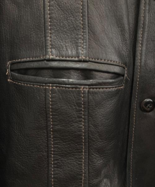 THE FLAT HEAD（ザ・フラットヘッド）THE FLAT HEAD (ザ・フラットヘッド) レザージャケット ブラック サイズ:38の古着・服飾アイテム