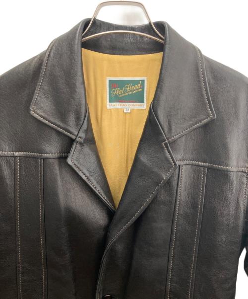 THE FLAT HEAD（ザ・フラットヘッド）THE FLAT HEAD (ザ・フラットヘッド) レザージャケット ブラック サイズ:38の古着・服飾アイテム