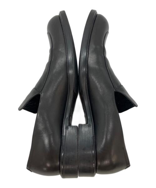 GIORGIO ARMANI（ジョルジオアルマーニ）GIORGIO ARMANI (ジョルジオアルマーニ) レザーローファー ブラック サイズ:41の古着・服飾アイテム