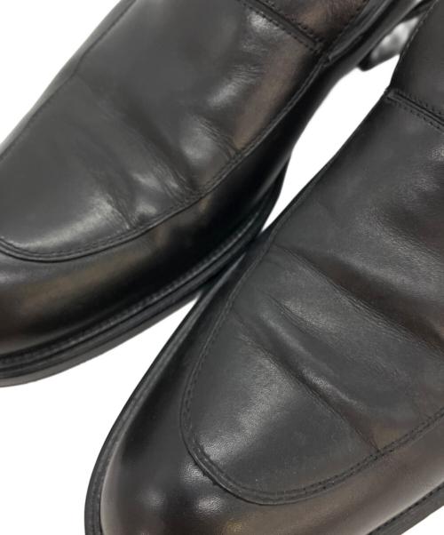 GIORGIO ARMANI（ジョルジオアルマーニ）GIORGIO ARMANI (ジョルジオアルマーニ) レザーローファー ブラック サイズ:41の古着・服飾アイテム
