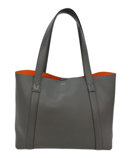 PELLE MORBIDA（ペッレモルビダ）PELLE MORBIDA (ペッレモルビダ) トートバッグ グレー×オレンジの古着・服飾アイテム