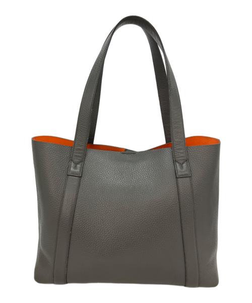 PELLE MORBIDA（ペッレモルビダ）PELLE MORBIDA (ペッレモルビダ) トートバッグ グレー×オレンジの古着・服飾アイテム