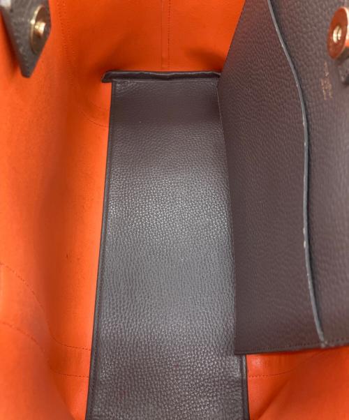 PELLE MORBIDA（ペッレモルビダ）PELLE MORBIDA (ペッレモルビダ) トートバッグ グレー×オレンジの古着・服飾アイテム
