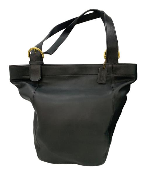 COACH（コーチ）COACH (コーチ) レザートートバッグ ブラックの古着・服飾アイテム