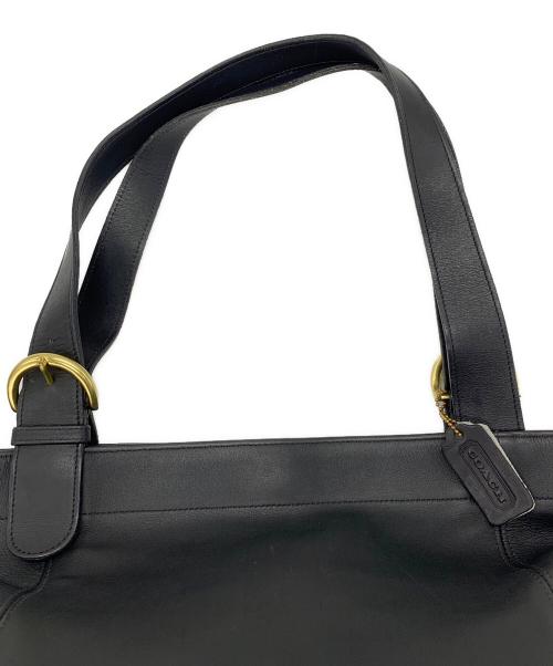 COACH（コーチ）COACH (コーチ) レザートートバッグ ブラックの古着・服飾アイテム