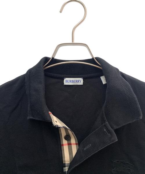 BURBERRY（バーバリー）BURBERRY (バーバリー) 半袖ポロシャツ ブラック サイズ:Ｌの古着・服飾アイテム