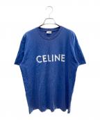 CELINEセリーヌ）の古着「半袖カットソー」｜ブルー×ホワイト