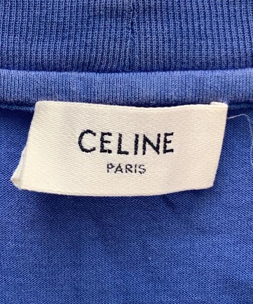 CELINE（セリーヌ）CELINE (セリーヌ) 半袖カットソー ブルー×ホワイト サイズ:Ｍの古着・服飾アイテム